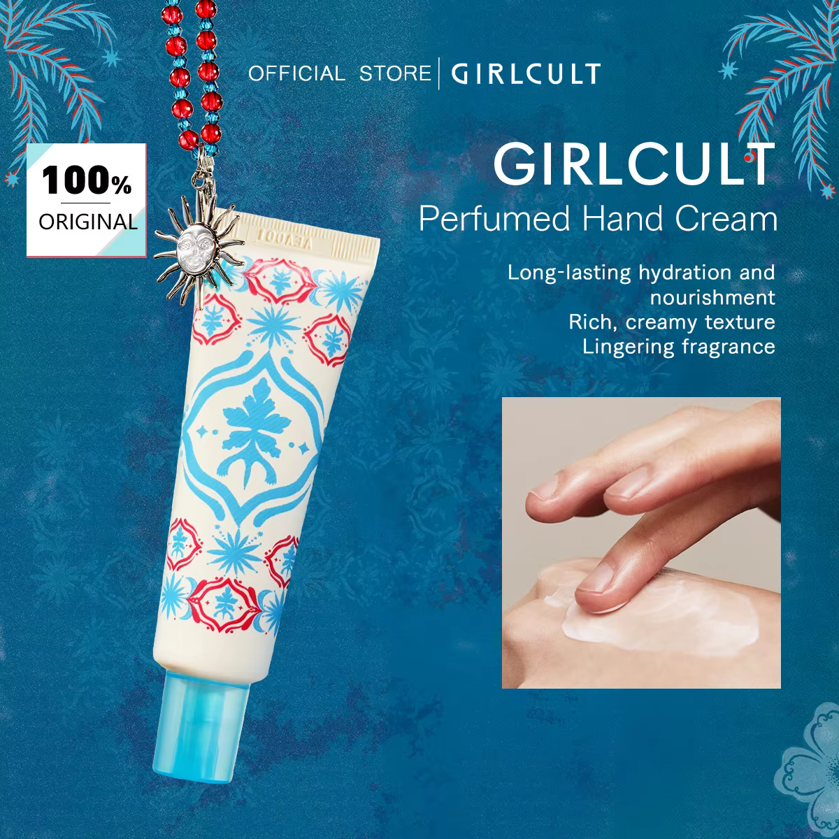 Crème pour les mains parfumée Girlcult avec porte-clés, édition charme, Texture crème, hydratant et