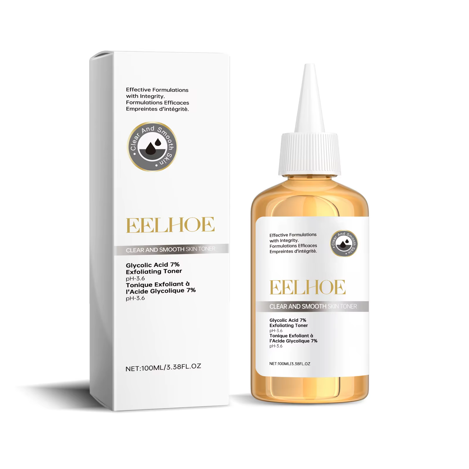 Sérum de visage à l'acide glycolique, tonique professionnel, dissolvant de pores, rétrécissement des