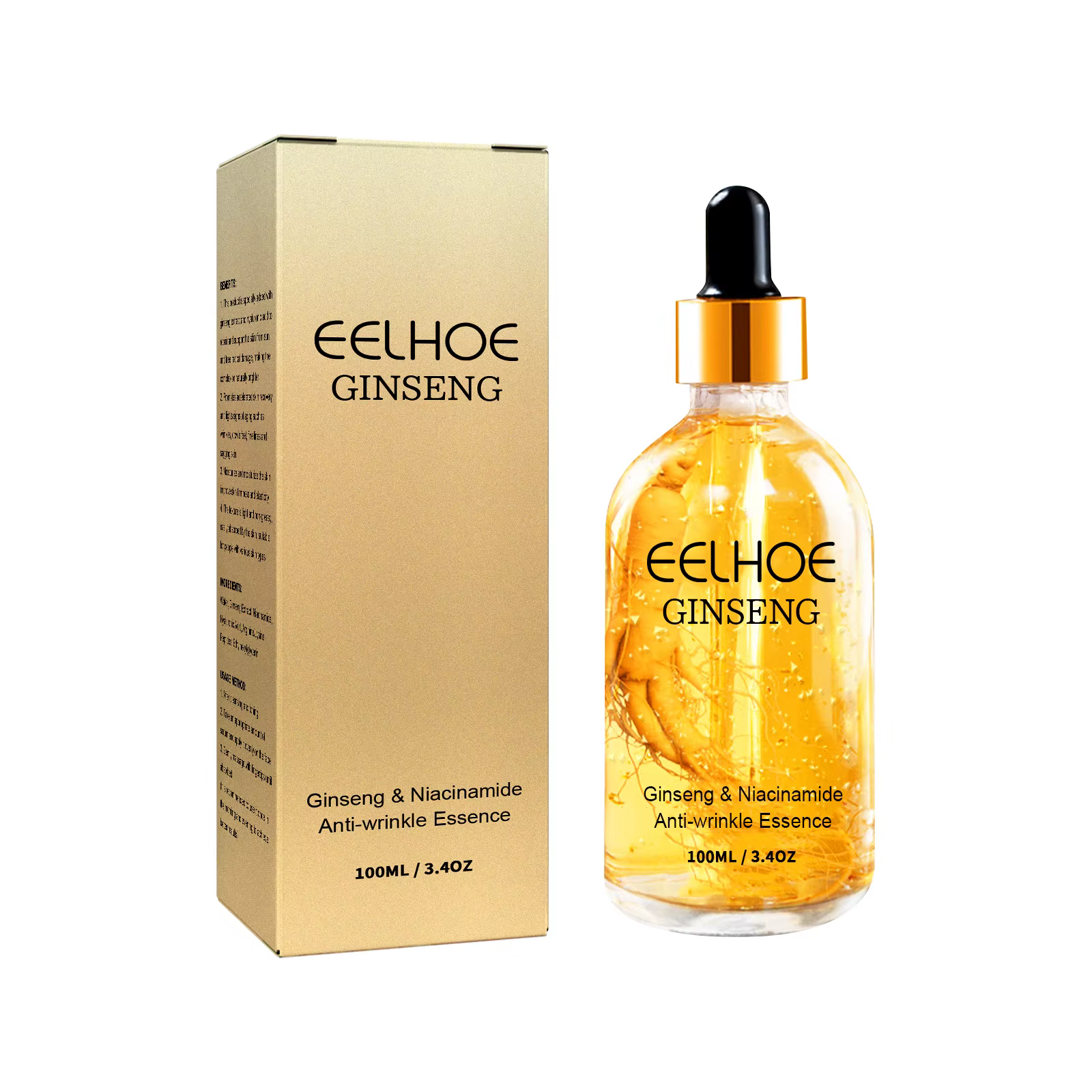Essence de ginseng anti-déformable, lifting raffermissant, estompe les ridules, hydratant, éclaircis