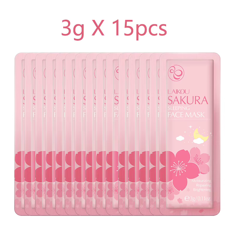 Masque facial de sommeil Sakura du Japon, hydratant, nourrissant, bonne nuit, sans lavage, produits