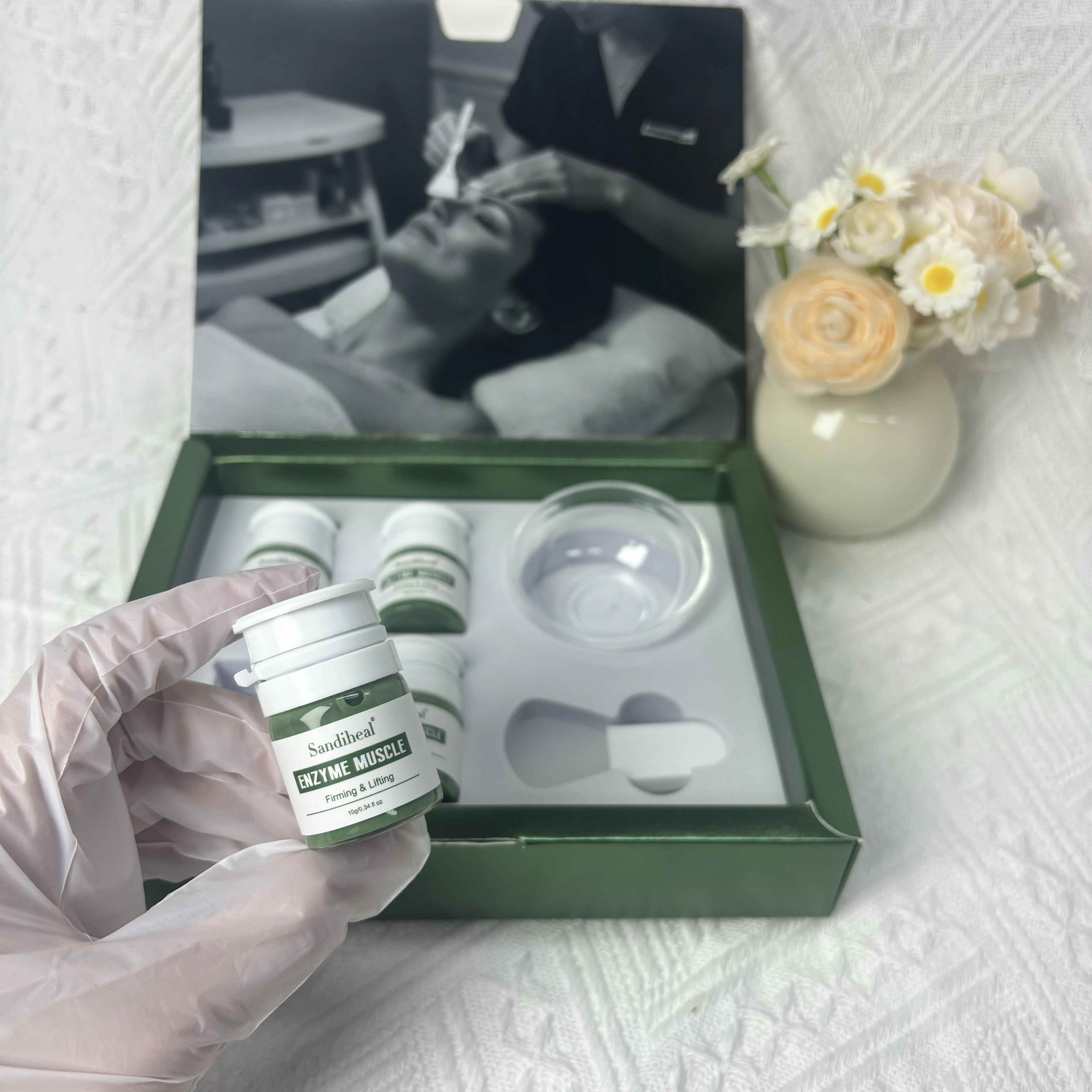 Masque enzymatique allemand pour le visage, ensemble de thérapie enzymatique, protéase, hydratant, é