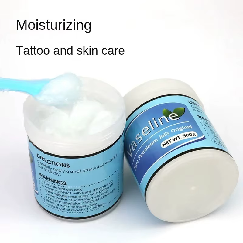 Vaseline pour Tatouage Bouteille Blanche – Adoucit la Kératine, Lubrifie la Peau et Colorant Auxilia