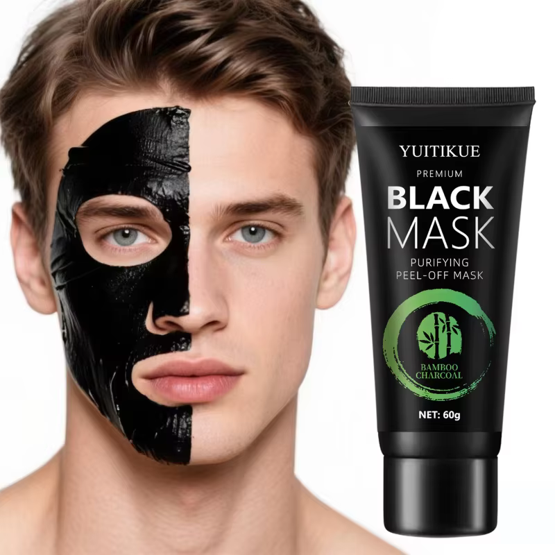 Masque au charbon de bambou pour points noirs - Masque peel-off contenant de l'acide ascorbique et d