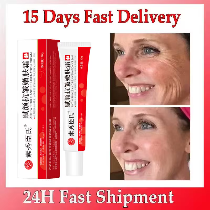 Crème Visage Anti-Âge Instantanée Anti-Rides, Raffermissante, Liftante, Atténue les Ridules, Éclairc