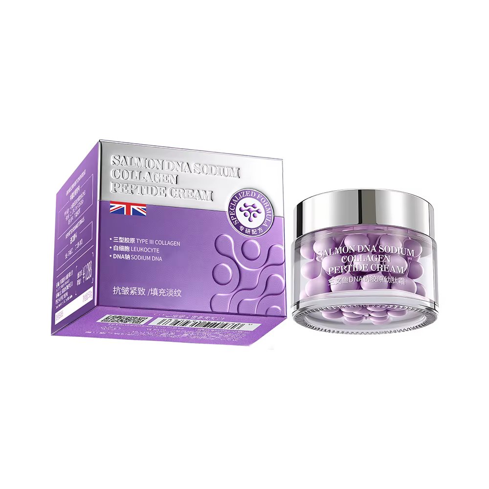 Crème Coréenne Hydratante et Régénérante au Collagène de Saumon et Peptides de Naufrage pour Peaux S