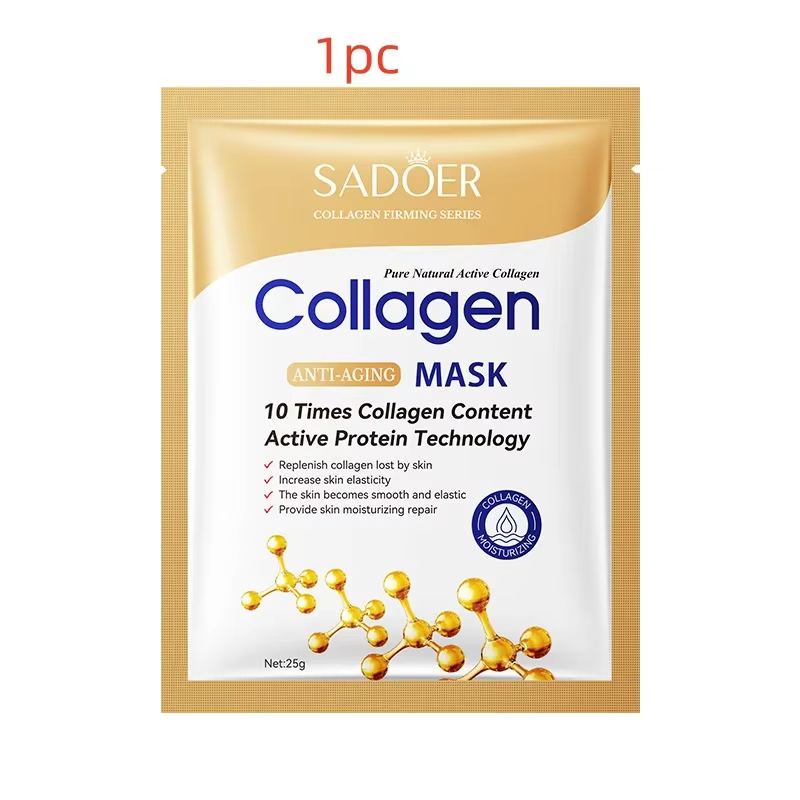 Masque facial anti-rides au collagène, masque en feuille raffermissant pour le soin de la peau, rédu