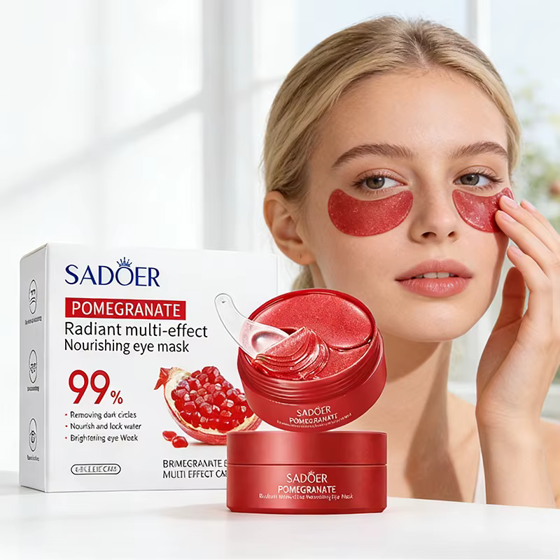 SADOER – masque pour les yeux au collagène, grenade rouge, raffermissant, Anti-cernes, élimine les y