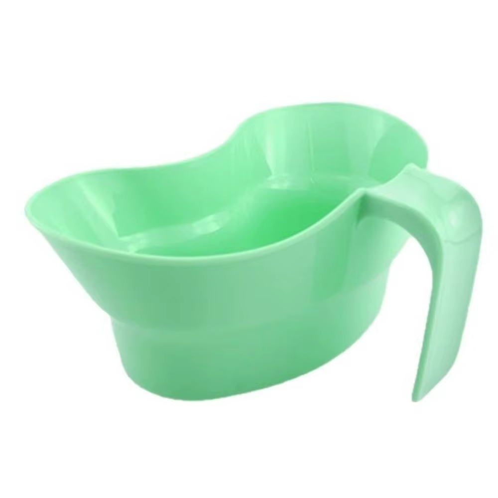 Bassin à vomir en plastique pratique avec poignée, facile à nettoyer, gobelet à rince-bouche, bassin