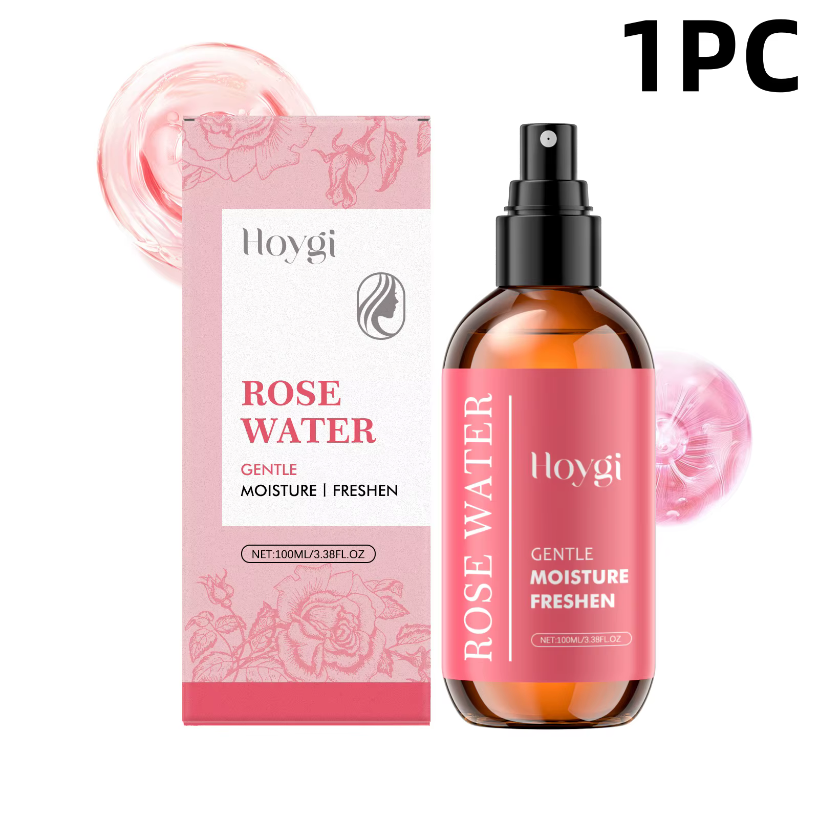 Spray Facial d'eau de rose, apaisant, hydratant, contrôle de l'huile, équilibrant, nourrissant, revi