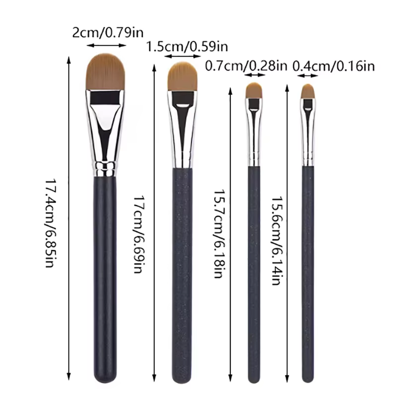 Pinceau de maquillage correcteur de fond de teint Ultra-fin rond plat, outil de maquillage professio
