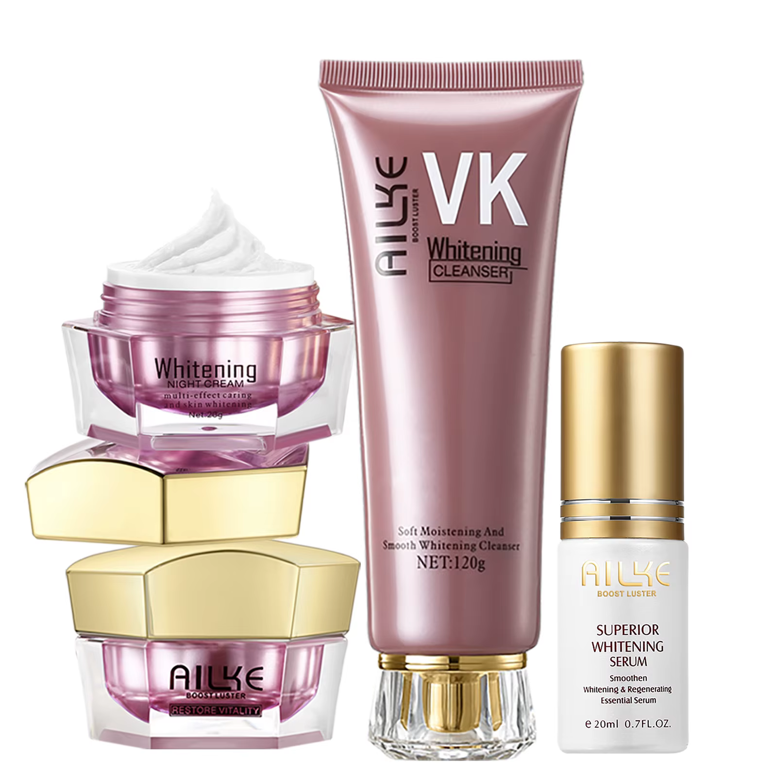 AILKE crème Anti-rides éclaircissante pour le visage avec collagène, acide hyaluronique, soin blanch