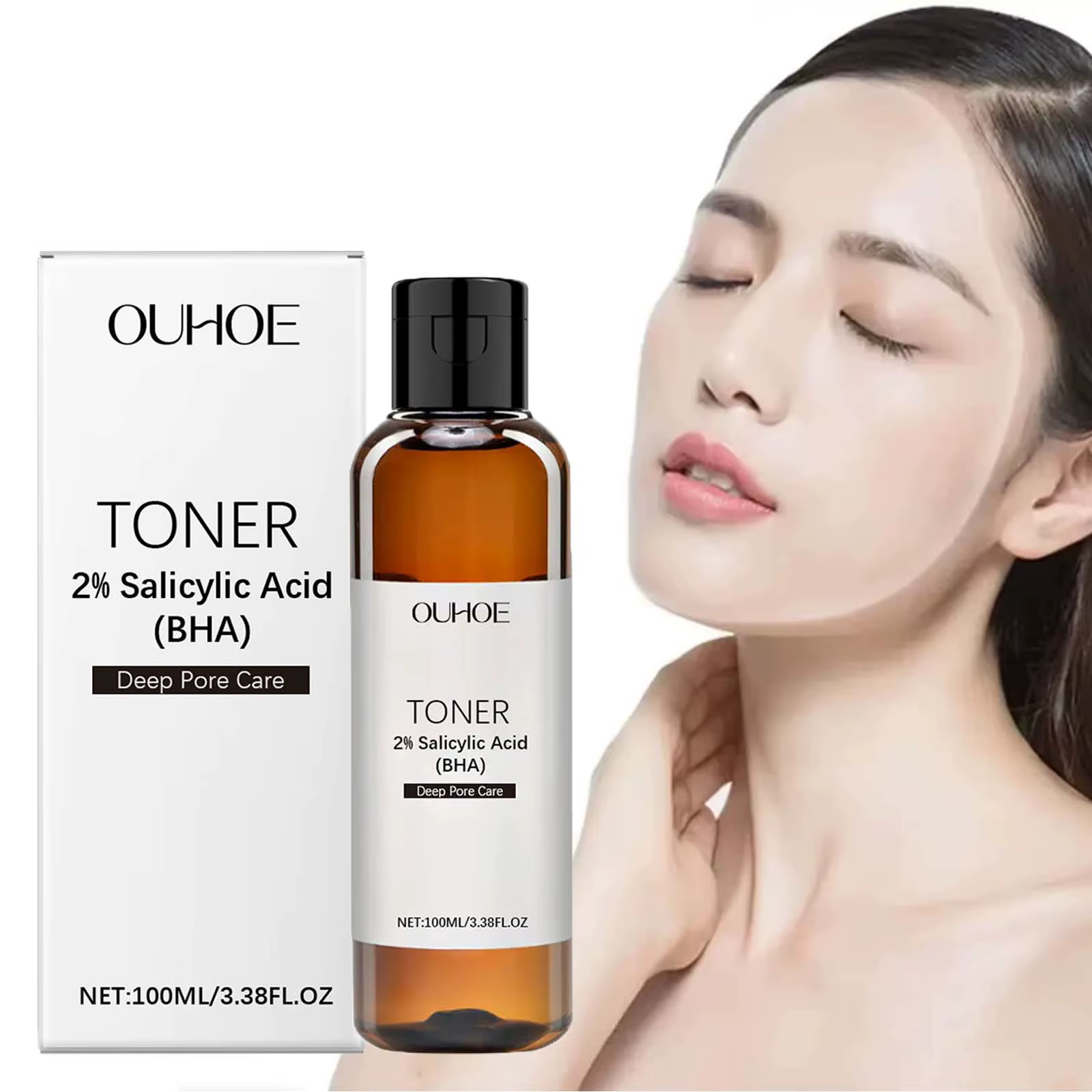 Tonique à l'acide salicylique pour l'élimination de l'acné, huile de contrôle, rétrécit les Pores, é