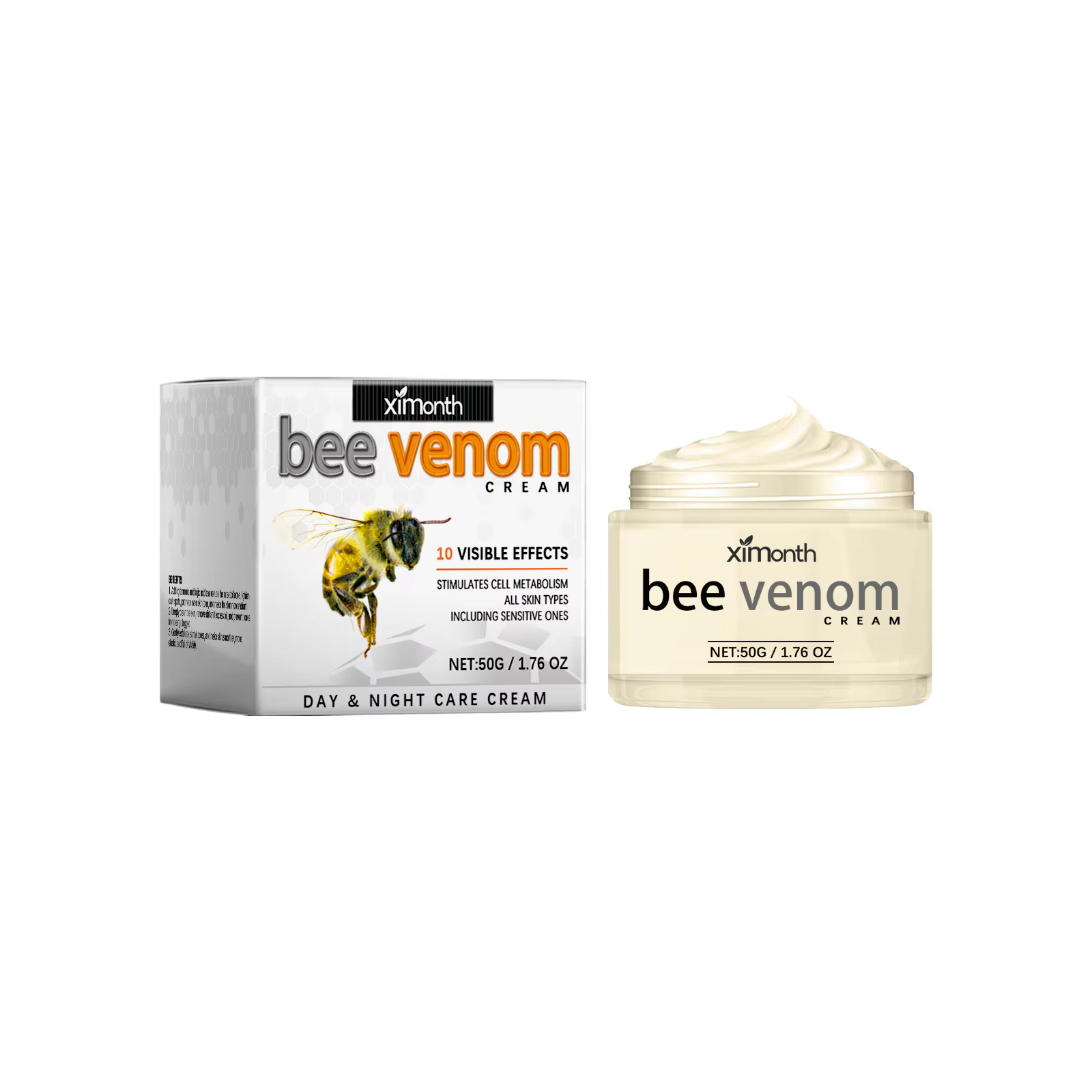 Crème raffermissante pour le visage au venin d'abeille, réparation des ridules, amélioration de la f