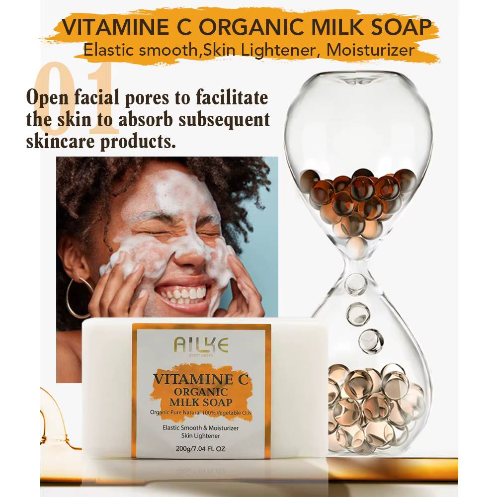 AILKE-Kit de soins de la peau à la vitamine C, crème éclaircissante pour le corps, sérum éclaircissa