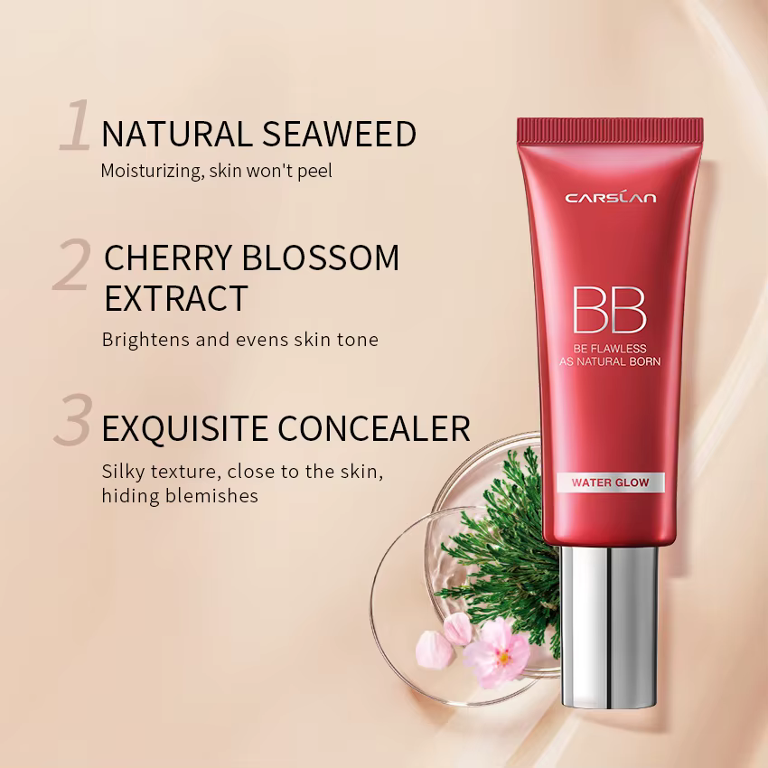 CARSLAN – BB crème correctrice hydratante à base de plantes, liquide de blanchiment, fond de teint,