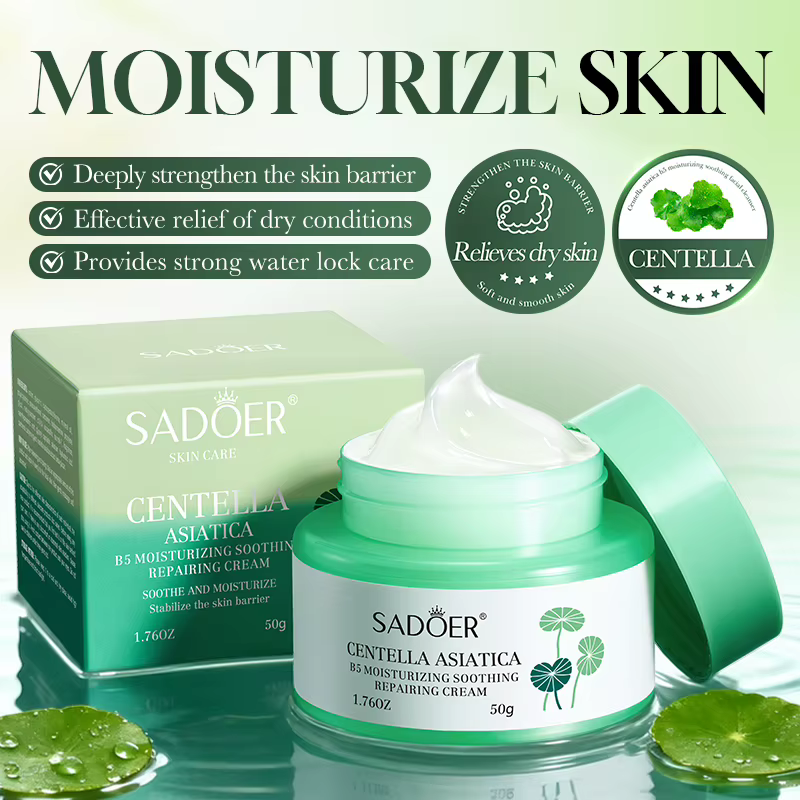 Crème visage SADOER Centella Asiatica B5 hydratante, apaisante et réparatrice pour la barrière cutan