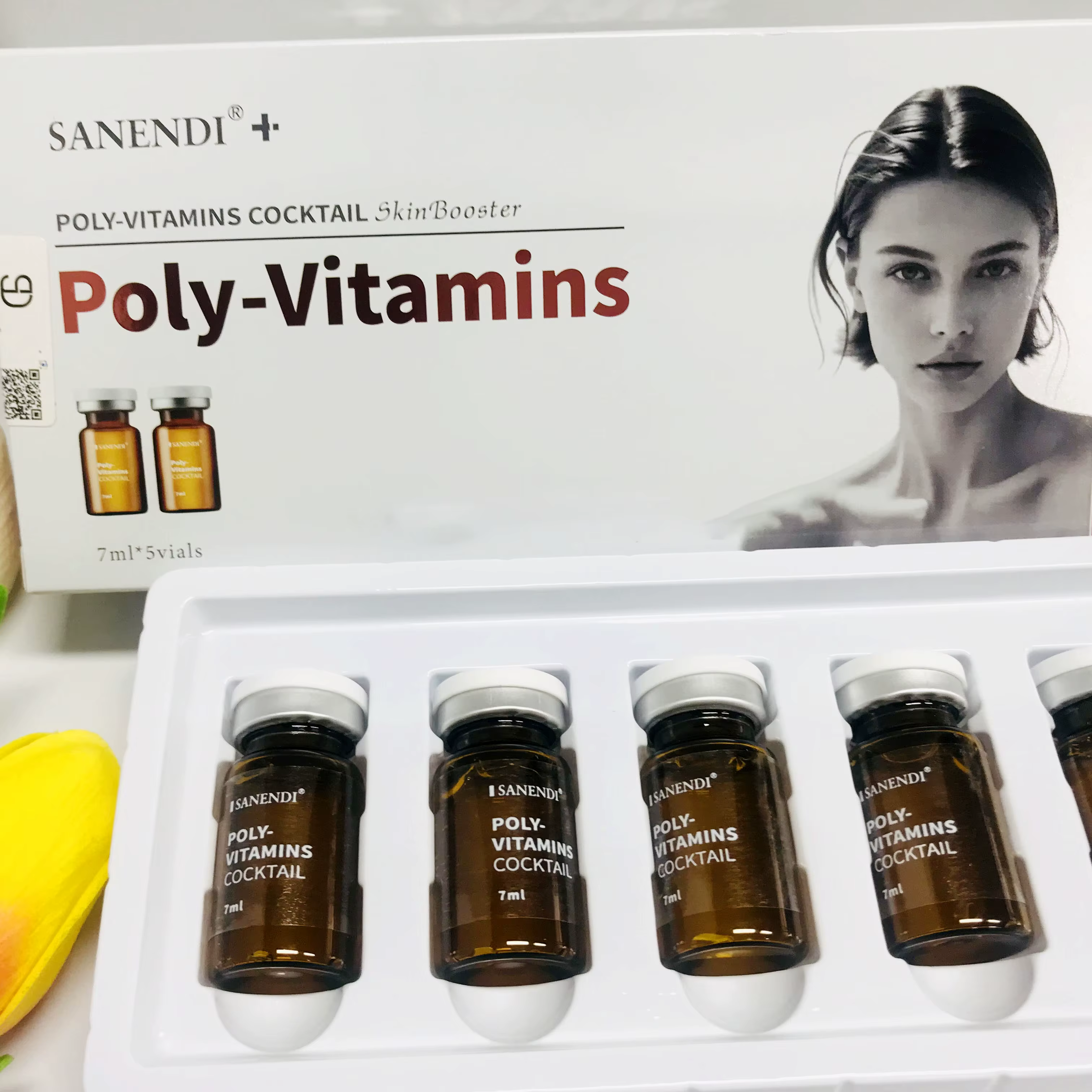 SANENDI Sérum Formule Cocktail Éclat Anti-âge Collagène Essence Raffermissante Éclaircissante Vitami