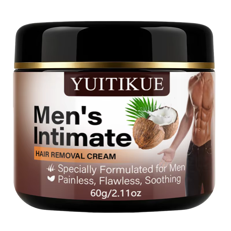Crème dépilatoire intime pour hommes YUITIKUE 60g - Épilation indolore pour le corps et les zones in