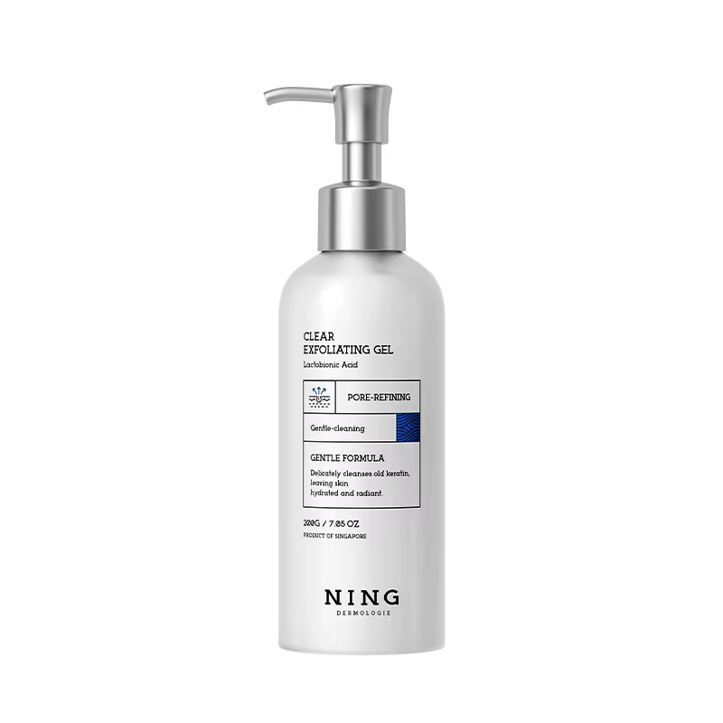 Gel exfoliant NING 200g – Gel peeling doux pour le visage pour un nettoyage en profondeur des pores,