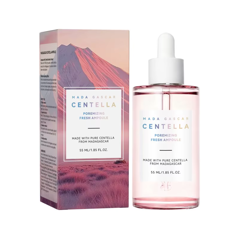 Ampoule éclaircissante à la centella et à la niacinamide 55 ml, sérum hydratant qui apaise le teint 