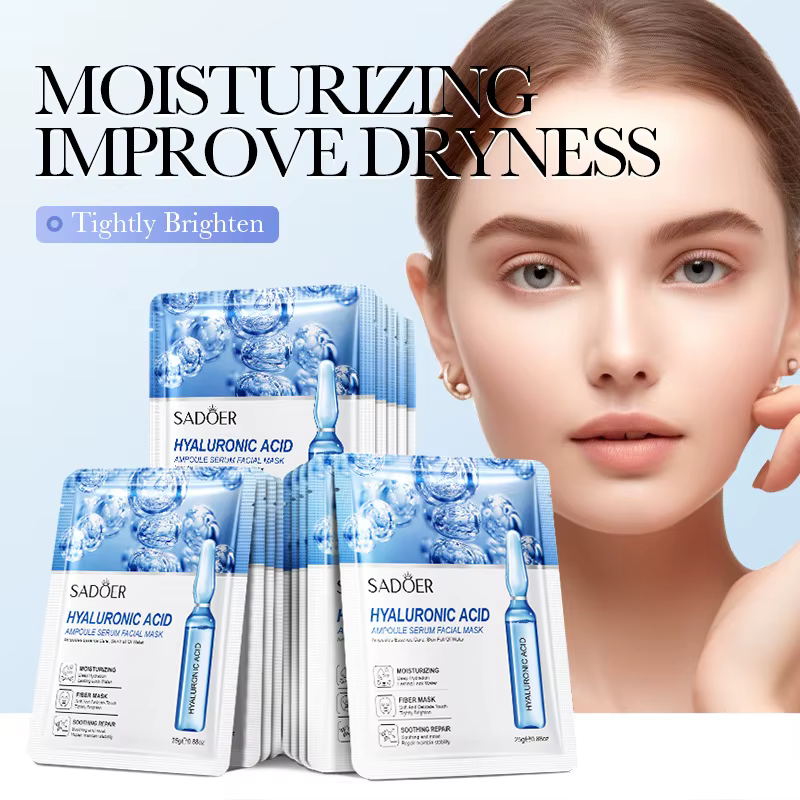 Masque à l'acide hyaluronique, soins pour la peau du visage, raffermissant, hydratant, produits de s