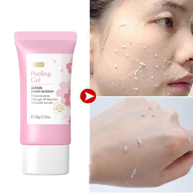 Gel exfoliant en fleurs de cerisier, exfoliant pour le visage, hydratant, nettoyant pour le corps te