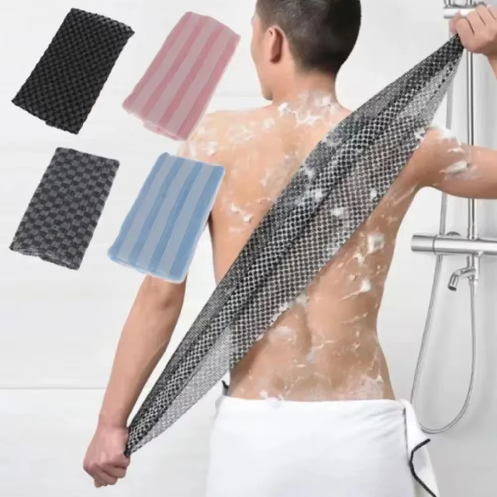 Gant de toilette japonais en Nylon, brosse pour le dos, exfoliant, éponge de douche, accessoires de 