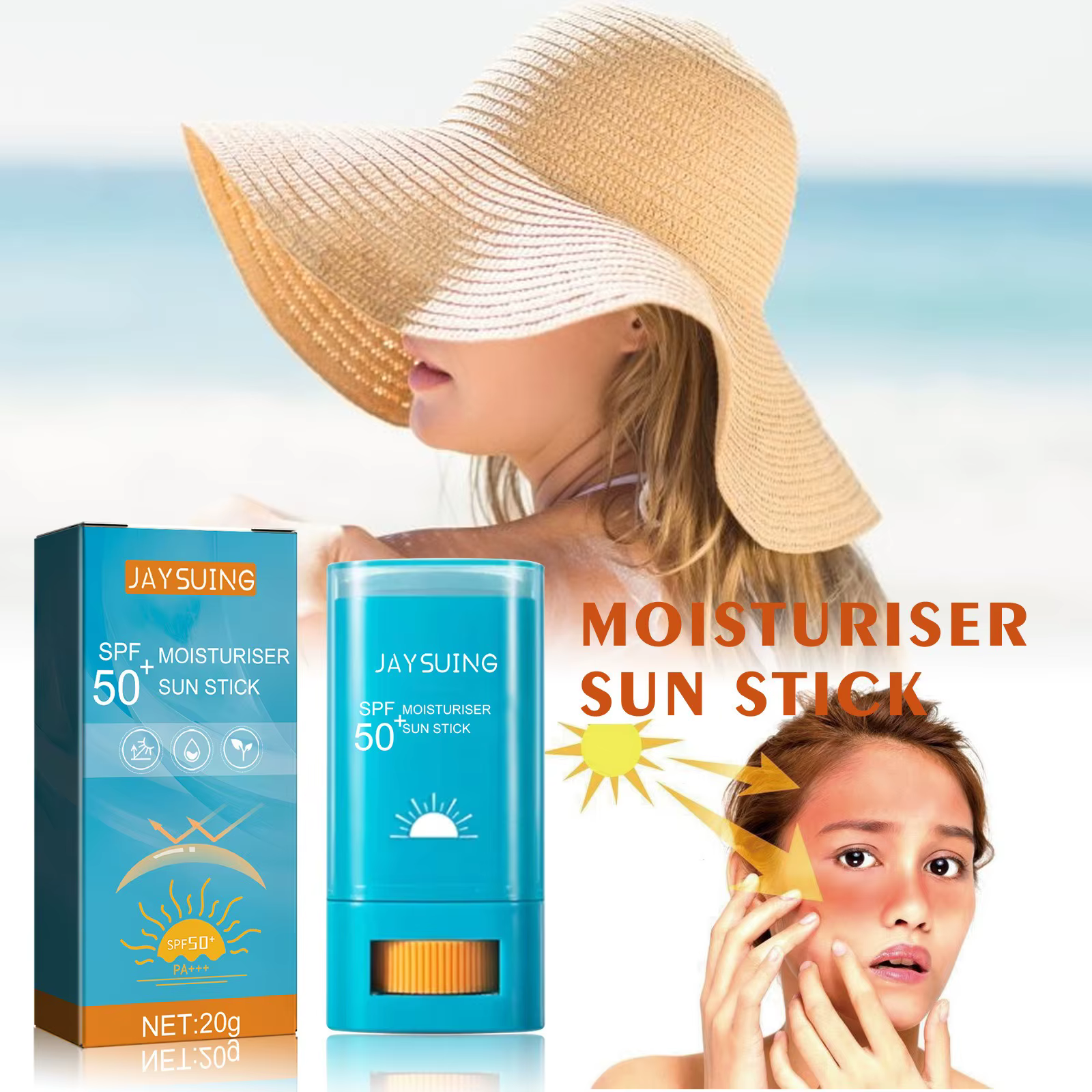 Bâton de crème solaire SPF 50 +, protection UV, Anti-oxydation, crème d'isolation, légère, coréenne,