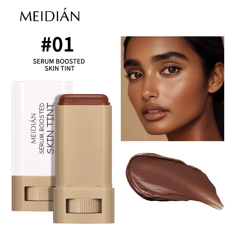 Stick de Teint Teinté 6 Couleurs – Texture Soyeuse Enrichie en Sérum – Couvrance Hydratante – Correc