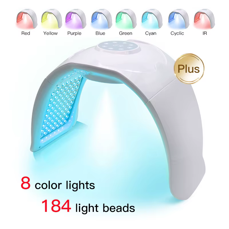 Photon Facial Led 8 couleurs masque Facial lumières rouges thérapie infrarouge PDT Lifting du visage