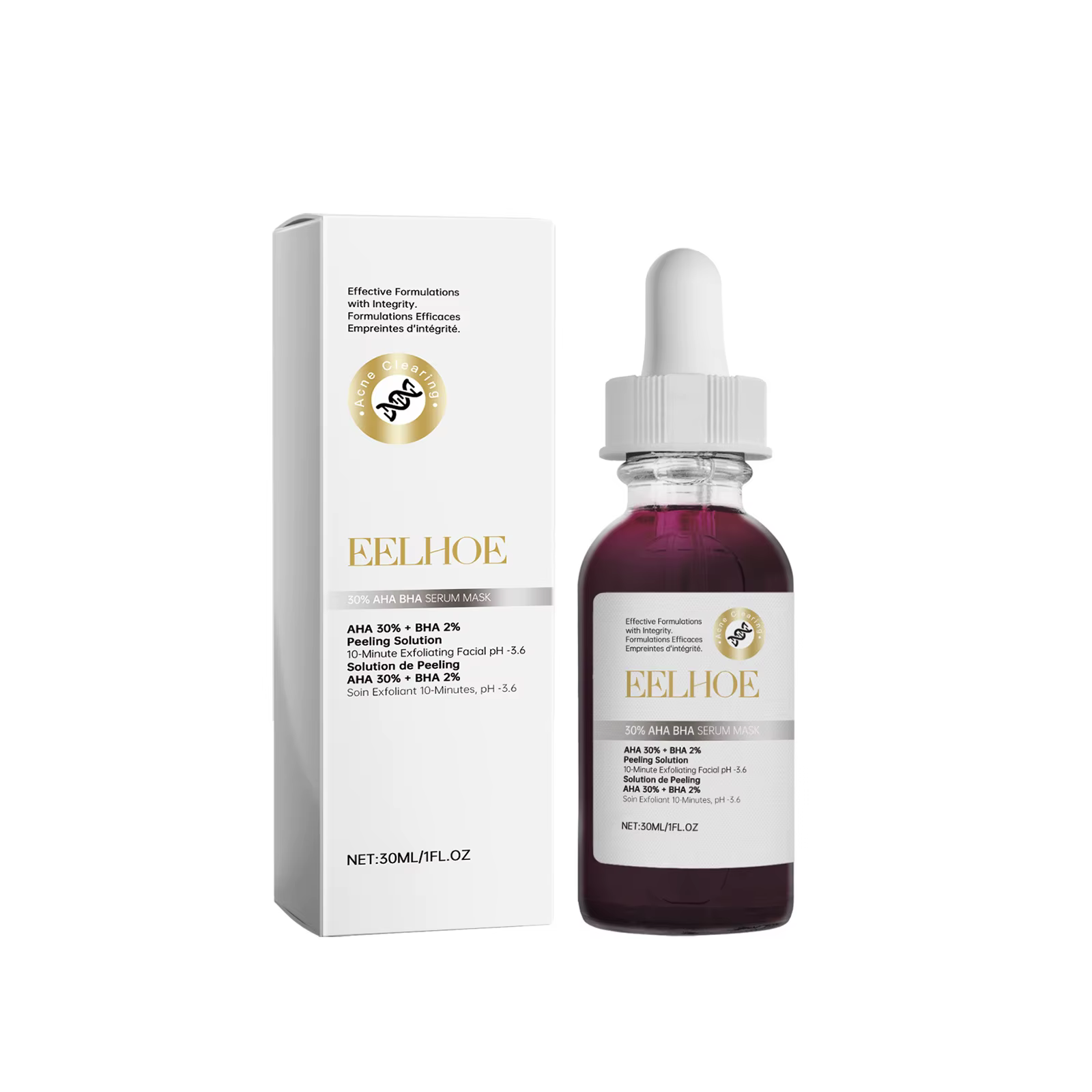 EELBathroom-Sérum pour le visage à l'acide salicVAC E 30%, éclaircissant, soins de la peau, peeling 