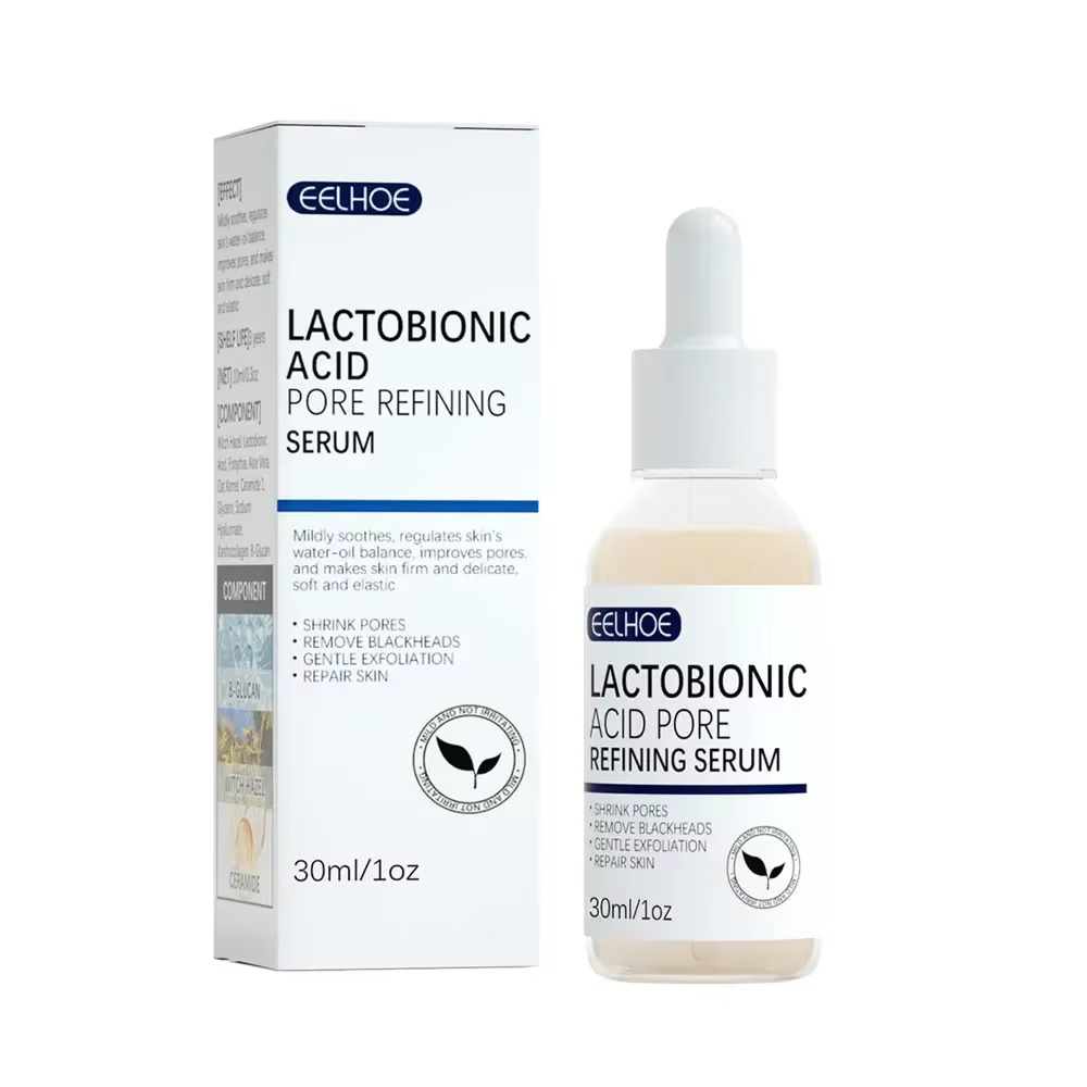 EELHOE acide lactobionique rétrécit les pores sérum pour le visage réparation de la peau points noir