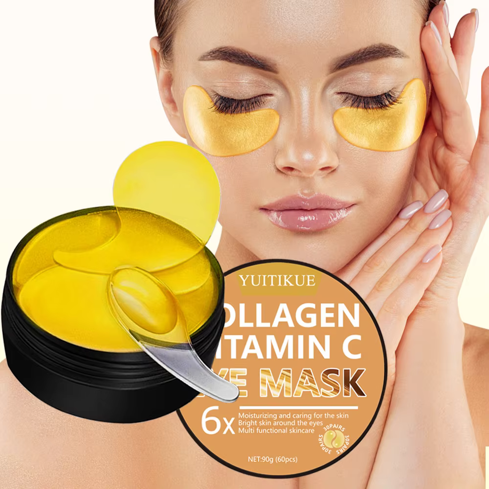 Masque pour les yeux au collagène et aux vitamines 90g - 6x hydratant, éclaircit et multi-soins, sér