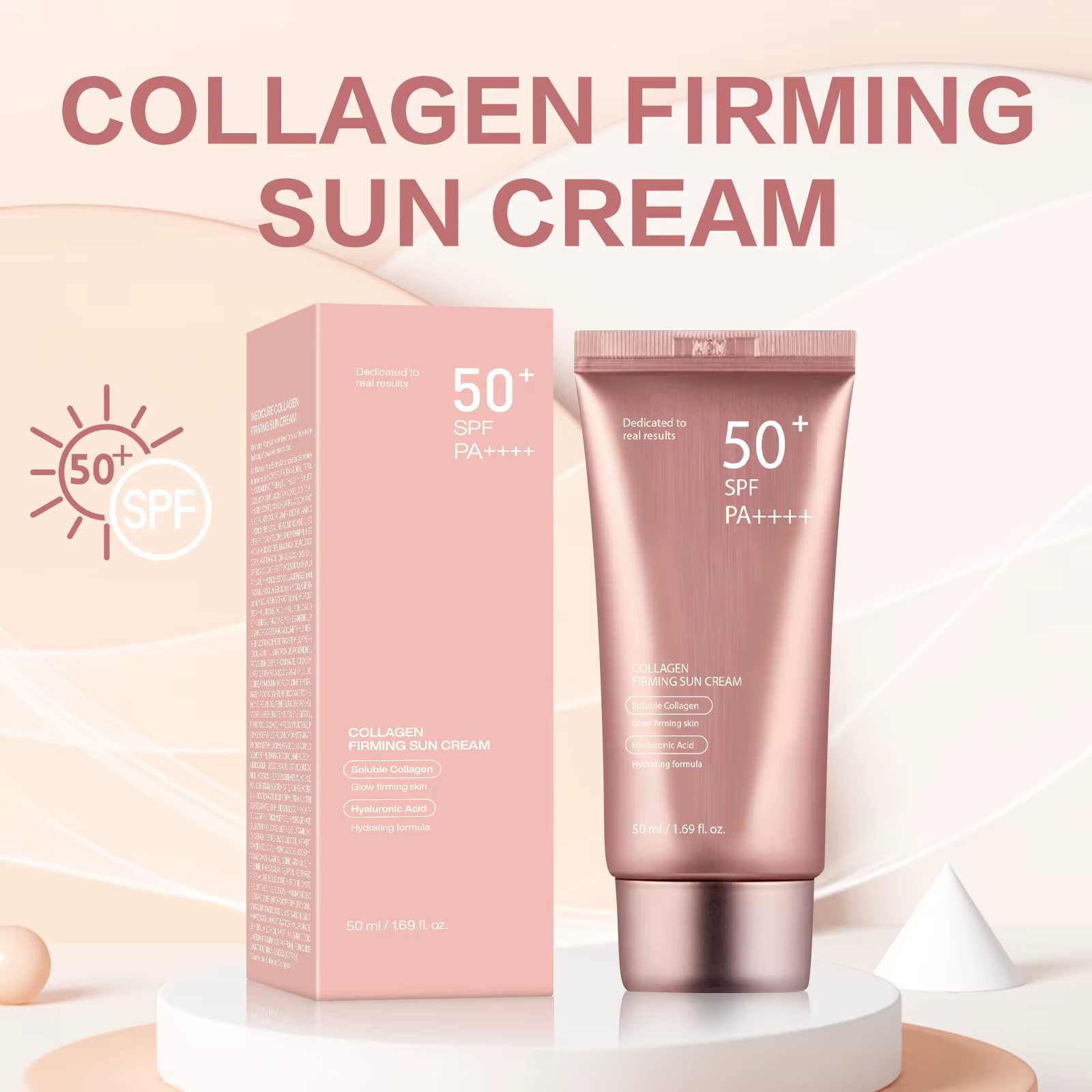 Crème solaire SPF50 PA+++ 50ml, imperméable, légère, non grasse, pour le visage et le corps, indispe