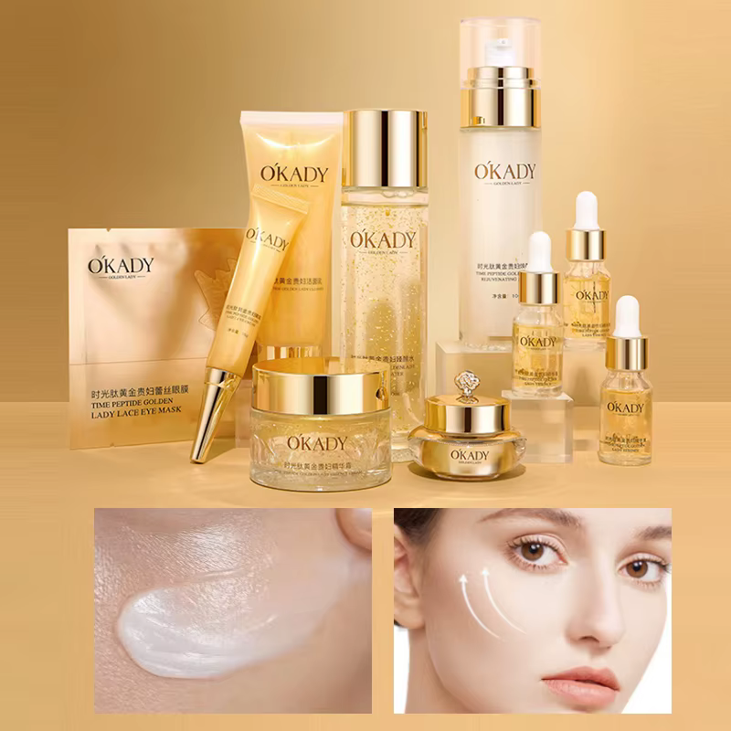 Opei Time Peptide Gold Lady Ensemble de dix pièces Kit de soin hydratant et hydratant Cosmétiques no