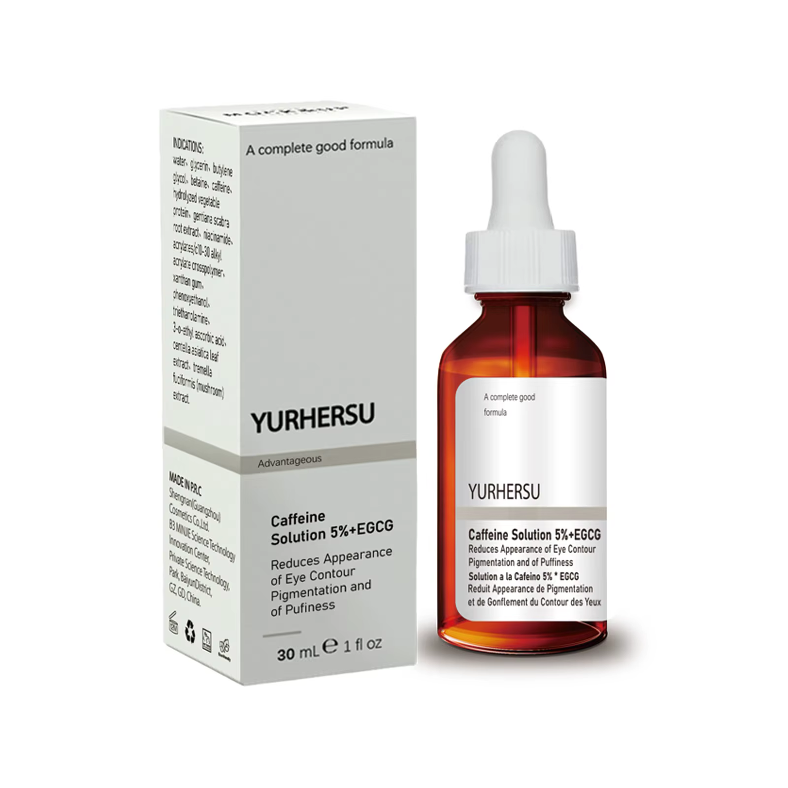 Le sérum pour les yeux à la caféine apaise en douceur la peau délicate autour des yeux un sérum hydr
