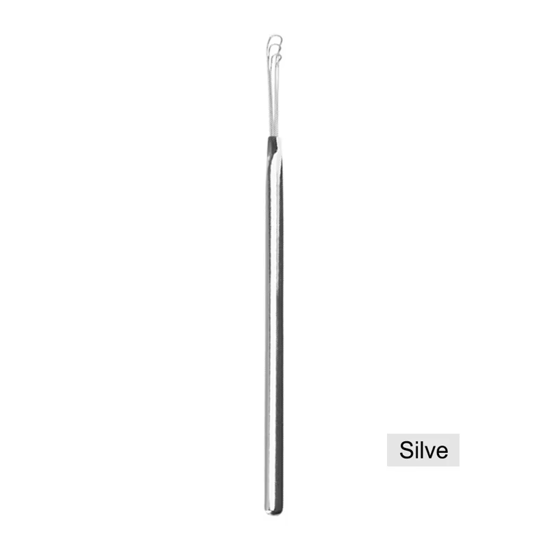 Nettoyeur d'oreille Portable en acier inoxydable, cuillère à oreille, dissolvant de Curette de cire
