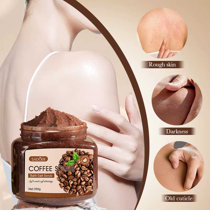 Gommage exfoliant pour la peau au café 350g, gommage nettoyant pour le corps, nettoie en profondeur 