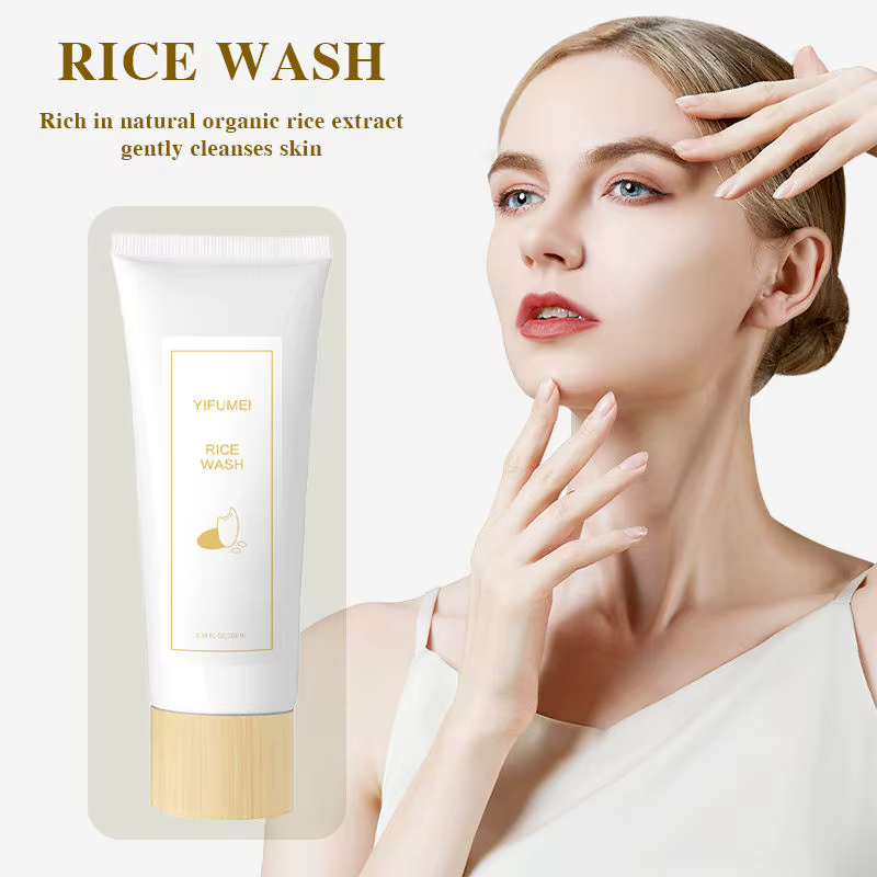 Nettoyant visage au riz, apaisant, régulateur de sébum, hydratant, éclaircissant, raffermissant, pou