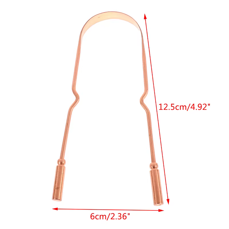 Grattoir à langue en cuivre pur, brosse nettoyante buccale, outils d'hygiène pour un nettoyage optim