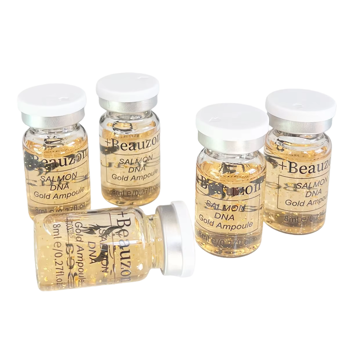 Sérum visage à l'ADN de saumon Golden Ampoule 8ml, soin hydratant et apaisant pour la peau, adapté a