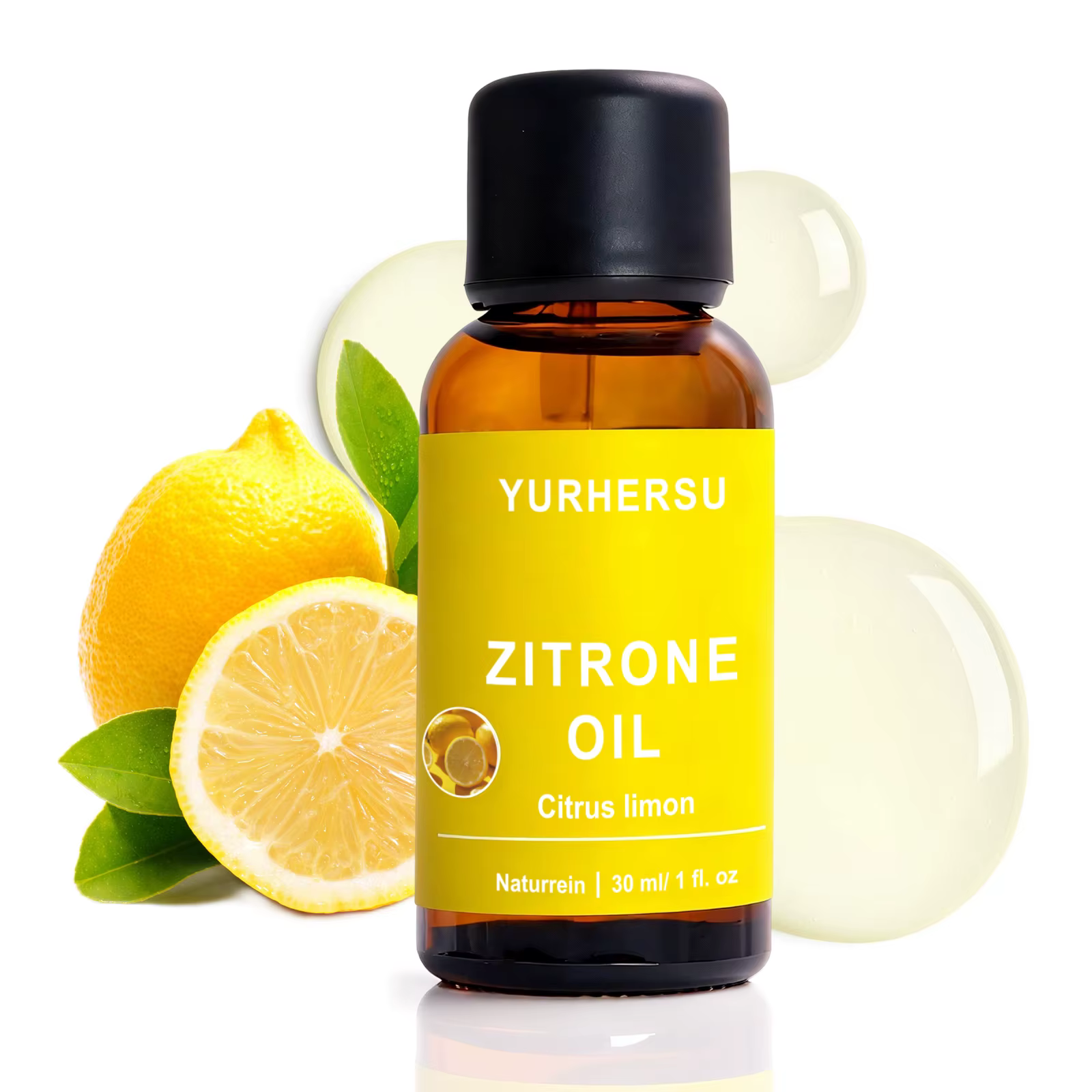 Huile essentielle de citron pour la peau 30 ml, éclaircissante, soin de l'acné, mélange avec huile t