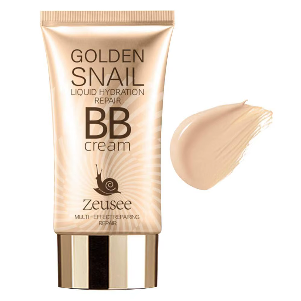 BB crème d'escargot doré, fond de teint blanchissant, doux, correcteur, léger, hydratant, longue dur