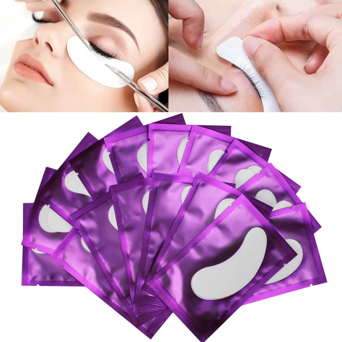 Patchs pour les yeux en Gel Hydrogel, pour Extension de cils, masque d'extension de cils, maquillage