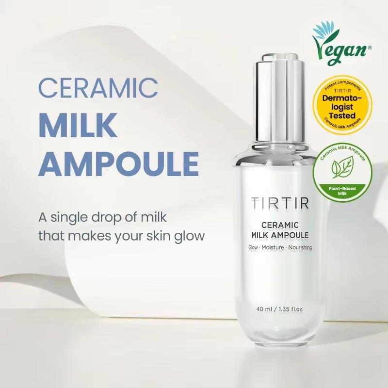 Primer riche hydratant nourrissant céramique lait Ampoule lueur revitalisant Base de maquillage