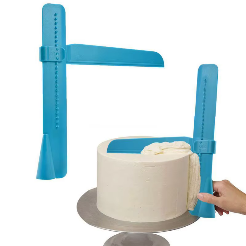 Grattoir à crème, spatules à bord de dents irrégulières, grattoir de cuisson de gâteaux, trancheur d