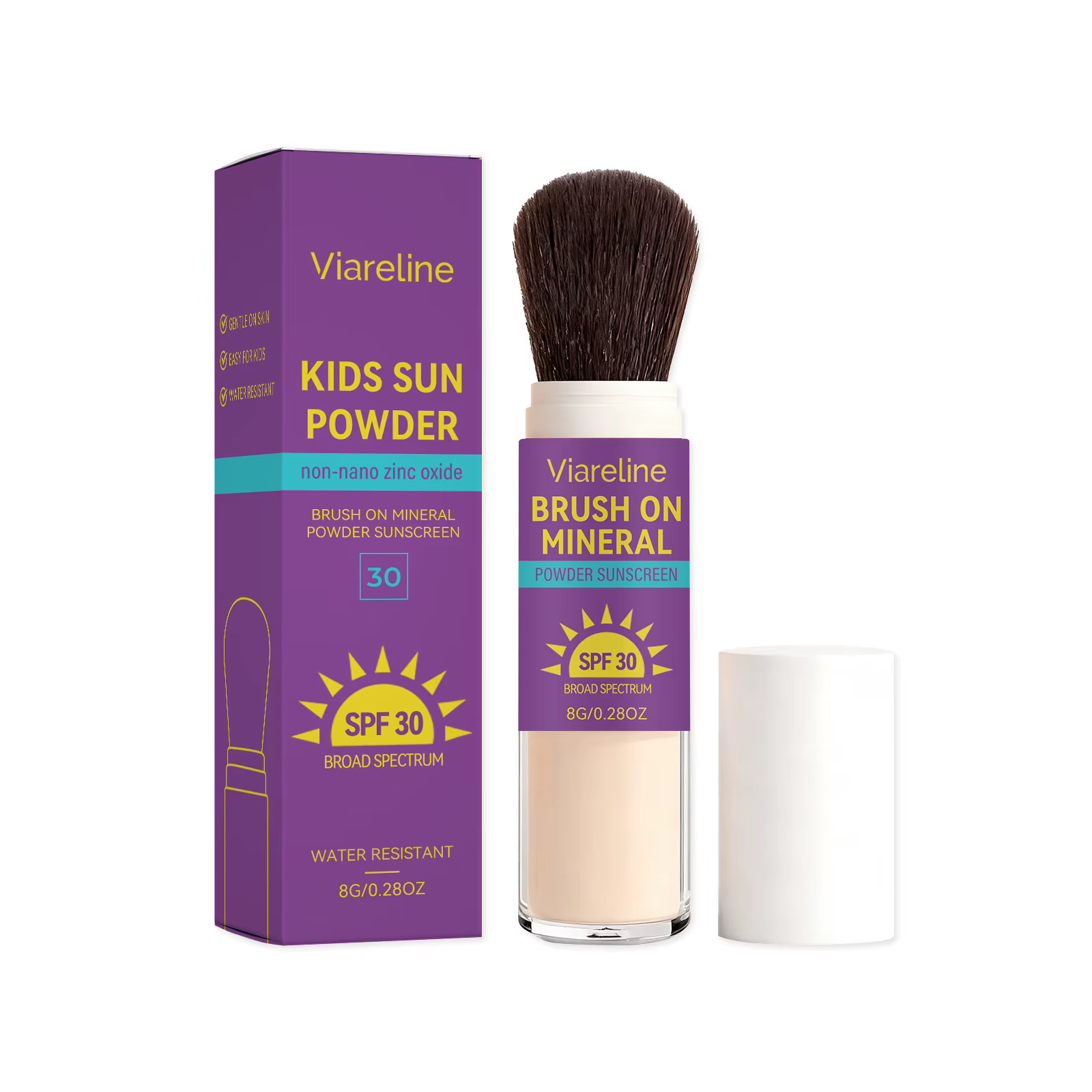 Poudre solaire SPF30 pour enfants, protection cutanée, bloqueur solaire anti-UV, contrôle du sébum, 