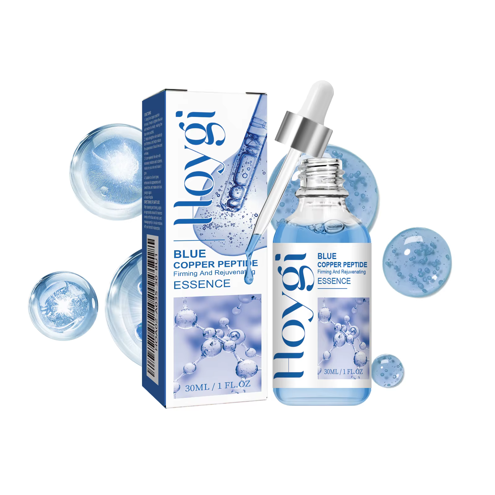 Essence raffermissante au cuivre bleu, sérum pour le visage raffermissant, hydratant, régénérant, am