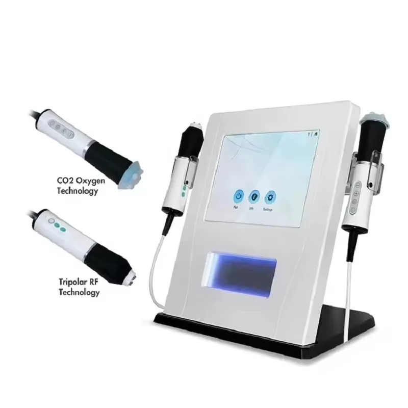 Machine faciale à oxygène avec technologie de nano-bulles de CO2 3 en 1, lifting du visage, rajeunis