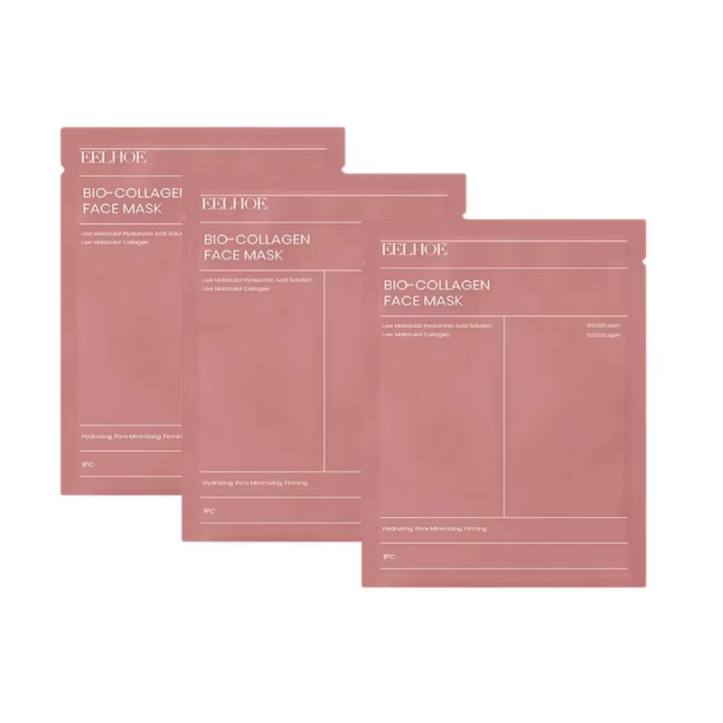 Masque Visage au Collagène Profond Hydro-Gel Hydratant Nuit pour Raffermissement de la Peau Effet Pe